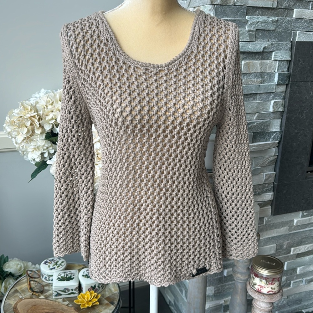 Burberry Crochet Knit Sweater. Size Small.